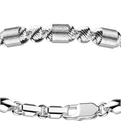 Bracelets | Zancan Gioielli Zancan Silver Beads Bracelet With Satin Finish Inserts. Classique