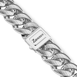 Colliers | Zancan Gioielli Zancan Broad Curb Chain Necklace With Striated Finish.