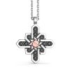 Colliers | Zancan Gioielli Zancan Silver Necklace With Wind Rose Pendant, Stones And Rose Gold Screw