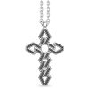 Colliers | Zancan Gioielli Zancan Silver Necklace With Cross Pendant And Black Stones.