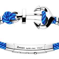 Bracelets | Zancan Gioielli Zancan Kevlar Bracelet With Silver Anchor.