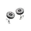 Boutons De Manchette | Zancan Gioielli Zancan Black Steel Cufflinks With Wind Rose.