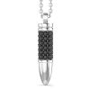 Colliers | Zancan Gioielli Zancan Silver Bullet Necklace With Black Stones.