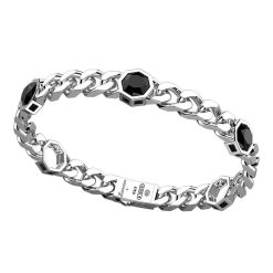 Bracelets | Zancan Gioielli Zancan Silver Curb Chain Bracelet With Onyx Stones. 20