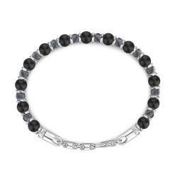 Bracelets | Zancan Gioielli Zancan Soft Bracelet With Silver Beads And Onyx. 19