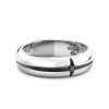 Bagues | Zancan Gioielli Zancan Silver Band Ring With Black Stone. 18