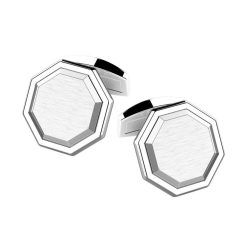 Boutons De Manchette | Zancan Gioielli Zancan Octagonal Silver Cufflinks.