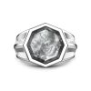 Bagues | Zancan Gioielli Zancan Silver Signet Ring With Mother Of Pearl. 18