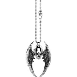 Colliers | Zancan Gioielli Zancan Silver Necklace With Winged Skull Pendant.