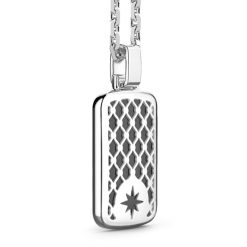 Colliers | Zancan Gioielli Zancan Silver Necklace With Tag Pendant.