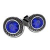 Boutons De Manchette | Zancan Gioielli Silver Cufflinks With Oval Lapis Lazuli.