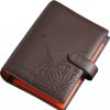 Maroquinerie | Zancan Gioielli Brown Leather Organizer With Orange Interior.