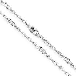 Colliers | Zancan Gioielli Zancan Link-Only Silver Necklace With Flat Knots. Classique