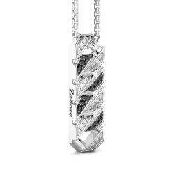 Colliers | Zancan Gioielli Collier Zancan En Argent Avec Pendentif Plaque Et Pierres. Noir