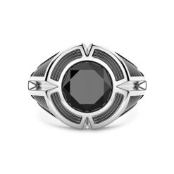 Bagues | Zancan Gioielli Zancan Silver Signet Ring With Central Onyx Stone. 18