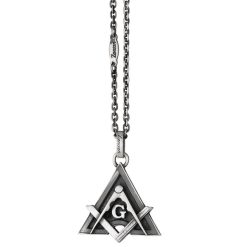 Colliers | Zancan Gioielli Zancan Silver Necklace With Freemason Pendant.