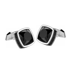 Boutons De Manchette | Zancan Gioielli Zancan Silver Cufflinks With Onyx.