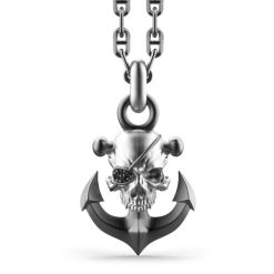 Colliers | Zancan Gioielli Zancan Silver Necklace With Pirate Skull Pendant.