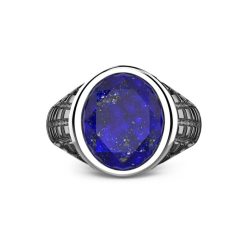 Bagues | Zancan Gioielli Zancan Silver Blue Stone Ring. 18