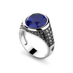 Bagues | Zancan Gioielli Zancan Silver Blue Stone Ring. 18