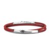 Bracelets | Zancan Gioielli Zancan Leather Bracelet With Silver Tag. Rouge