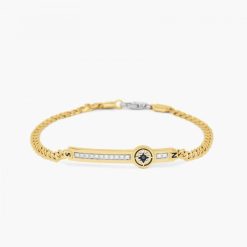 Bracelets | Zancan Gioielli Zancan Yellow Gold Bracelet With Diamonds And Wind Rose.