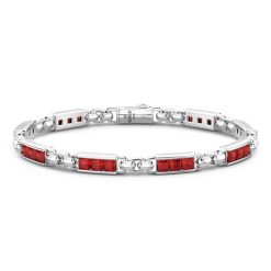 Bracelets | Zancan Gioielli Bracelet Zancan En Argent 925 Avec Pierres Naturelles. Rouge