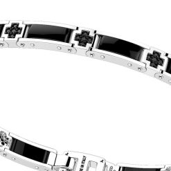 Bracelets | Zancan Gioielli Zancan Bracelet Made From Silver And Ceramic With Stones. 21.5