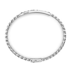 Bracelets | Zancan Gioielli Zancan Silver Curb Chain Bracelet With Tag And Black Stones. 19