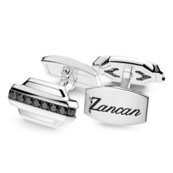 Boutons De Manchette | Zancan Gioielli Zancan Silver Cufflinks With Black Stones.