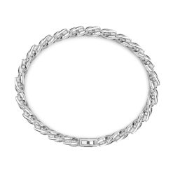 Bracelets | Zancan Gioielli Zancan Silver Curb Chain Bracelet With Striated Finish. 19