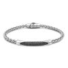 Bracelets | Zancan Gioielli Zancan Silver Bracelet With Tag And Black Stones. 19