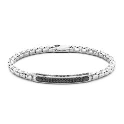 Bracelets | Zancan Gioielli Zancan Silver Bracelet With Tag And Black Stones. 19