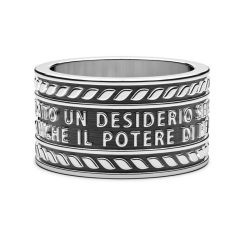 Bagues | Zancan Gioielli Zancan Silver Band Ring With Inscription. 18