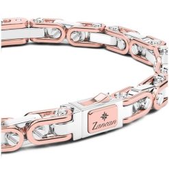 Bracelets | Zancan Gioielli Bracelet Zancan En Or 18 Carats Et Diamants Avec Plaque Centrale. 19