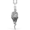 Colliers | Zancan Gioielli Zancan Silver Necklace With Skull-And-Serpent Pendant.