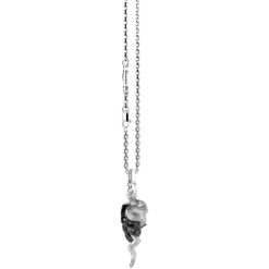 Colliers | Zancan Gioielli Zancan Silver Necklace With Skull-And-Serpent Pendant.