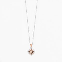 Colliers | Zancan Gioielli Zancan Gold Necklace With Wind Rose Pendant And Diamonds.