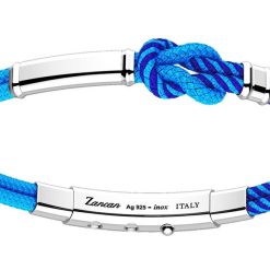 Bracelets | Zancan Gioielli Zancan Kevlar Bracelet With Silver Tag.