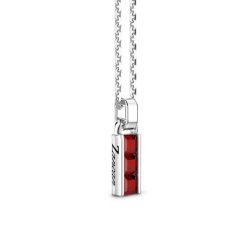 Colliers | Zancan Gioielli Collier Zancan En Argent Avec Pendentif Baguette. Rouge