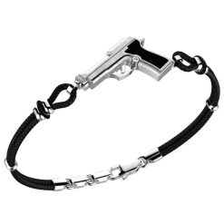 Bracelets | Zancan Gioielli Zancan Kevlar Bracelet With Silver Gun. 19