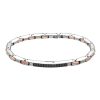 Bracelets | Zancan Gioielli Zancan Steel Bracelet With Black Stones.