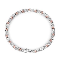 Bracelets | Zancan Gioielli Zancan Silver And Rose Gold Chain Men'S Bracelet. Or Rose